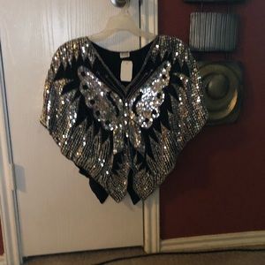 Sexy butterfly sequin top